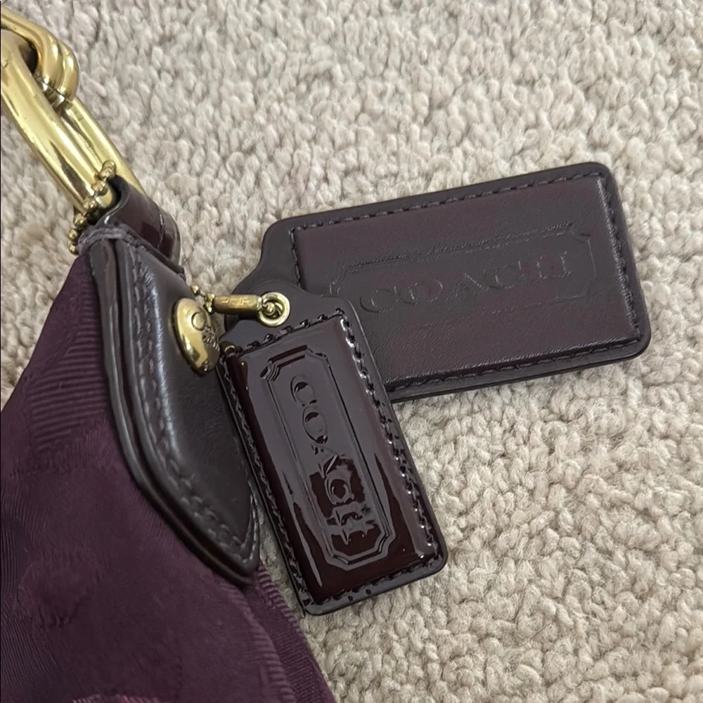 COACH Kristin Op Art Plum Bag - Picture 3 of 7